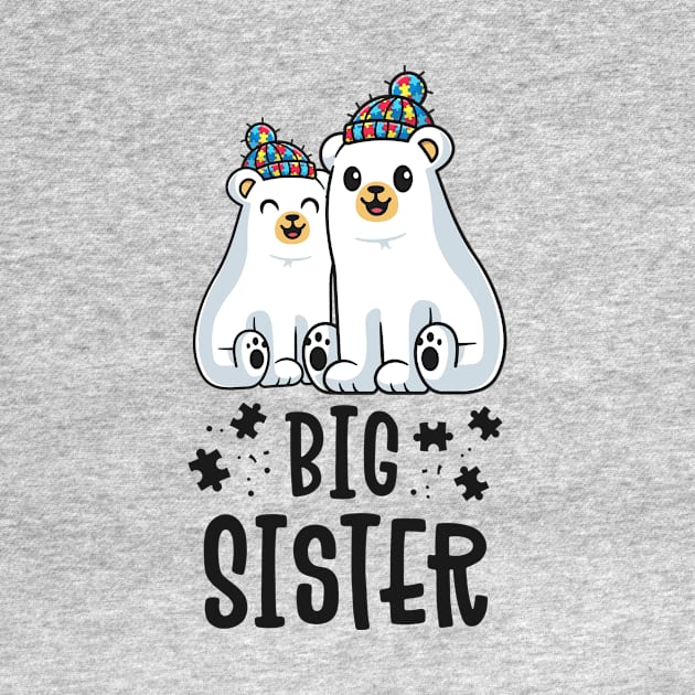 Big Sister Matching Family Autism Awareness Gifts Puzzle by 14thFloorApparel
